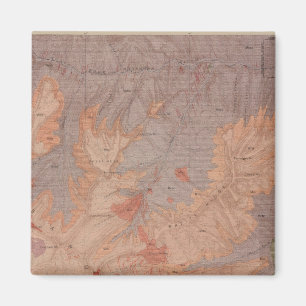 Íman Mapa Geológico, Parte Nacional do Yellowstone, Wy