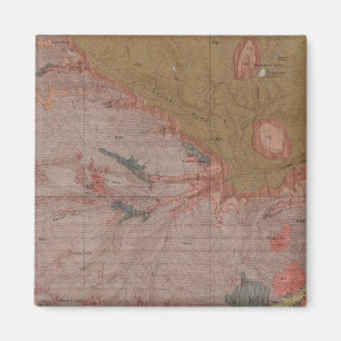 Íman Mapa Geológico, Parte Nacional do Yellowstone, Wy