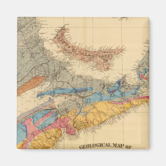 Íman Mapa geológico, províncias marítimas (Frente)