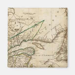 Íman Mapa Geral das Colônias Britânicas Nortes