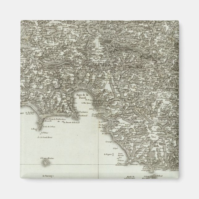 Íman Mapa gravado de França 2 (Frente)