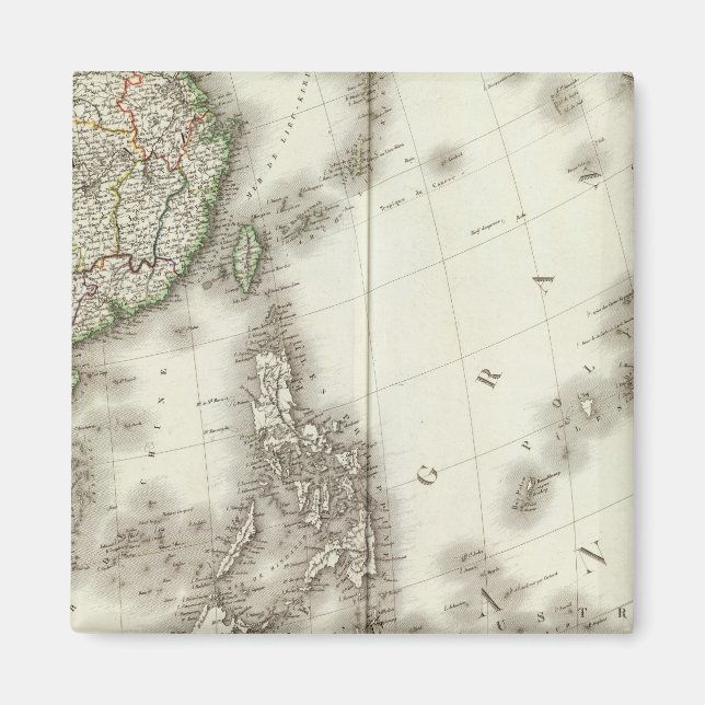 Íman Mapa gravado na China (Frente)