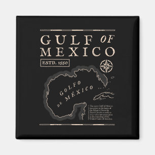 Íman Mapa Histórico do Golfo do México de 1672 