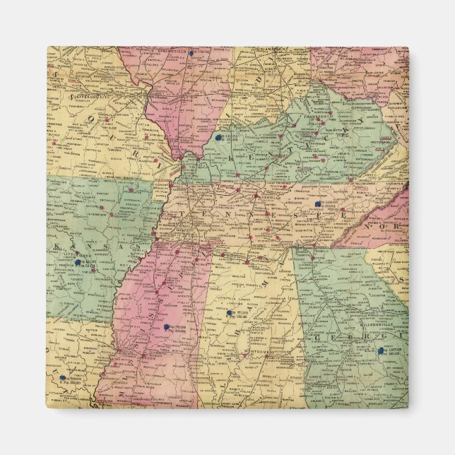 Íman Mapa histórico e militar dos EUA (Frente)