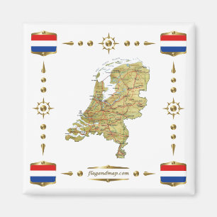 Íman Mapa Holandês + Magnet