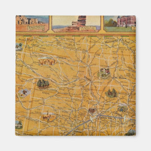 Íman Mapa Ilustrado da US Airways