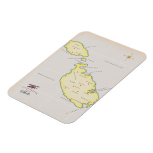 Íman Mapa ilustrado de Malta