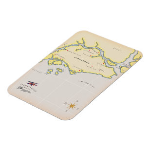 Íman Mapa ilustrado de Singapura