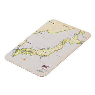 Íman Mapa ilustrado do Japão