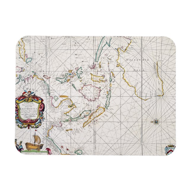 ÍMAN  MAPA: ÍNDICES LESTE, 1670 (Horizontal)