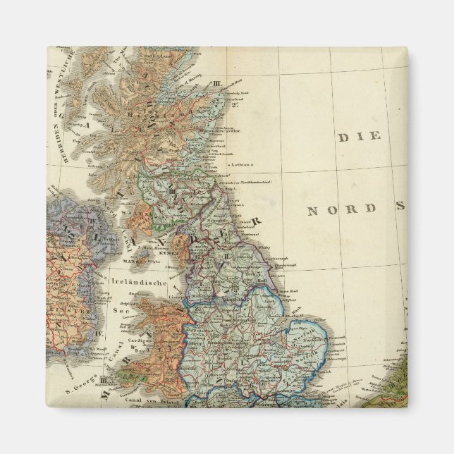 Íman Mapa linguístico das Ilhas Britânicas (Frente)