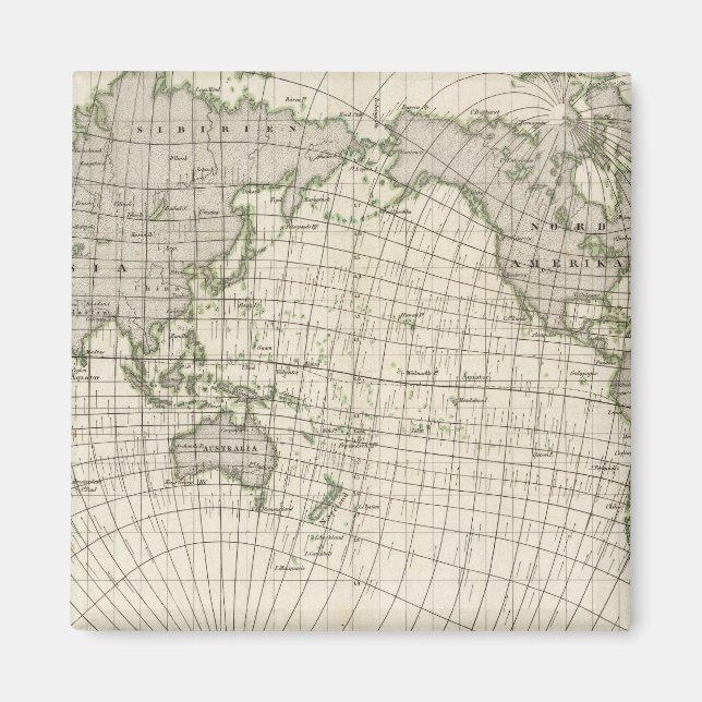 Íman Mapa magnético do mundo (Frente)