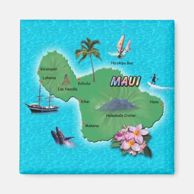 Íman Mapa Maui (Frente)
