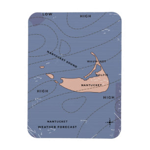 Íman Mapa meteorológico de Nantucket EUA