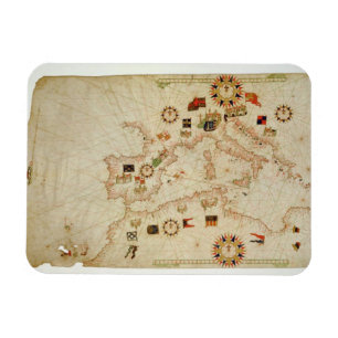 Íman Mapa Miniatura Náutico do Mediterrâneo Central