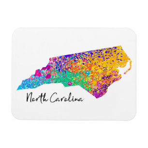 Íman Mapa moderno de North Carolina
