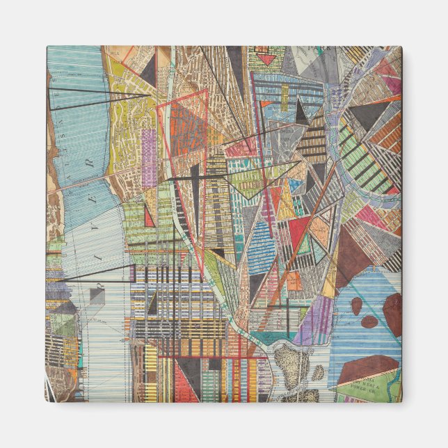 Íman Mapa Moderno de Nova Iorque I (Frente)