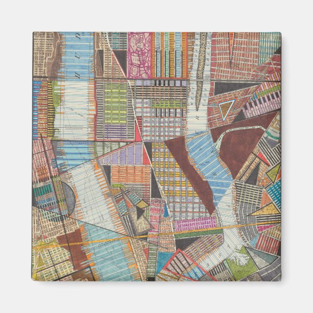 Íman Mapa moderno de Nova Iorque II (Frente)