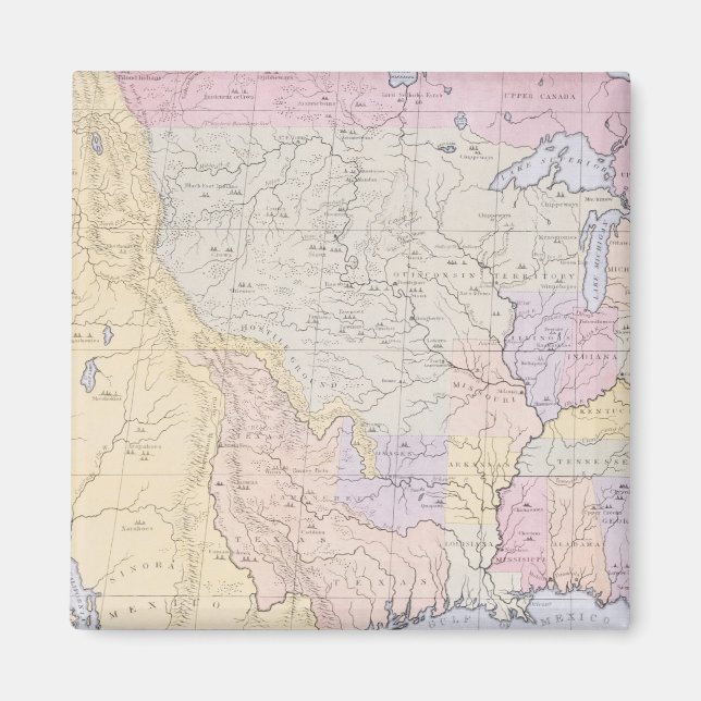 Íman Mapa mostrando as localidades das tribos indígenas (Frente)