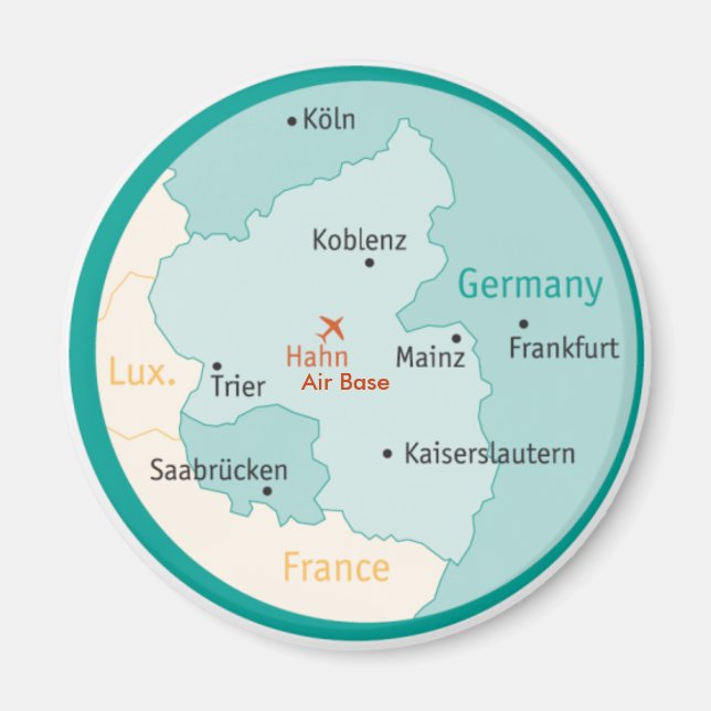Íman Mapa mostrando o ímã Hahn AB (Frente)