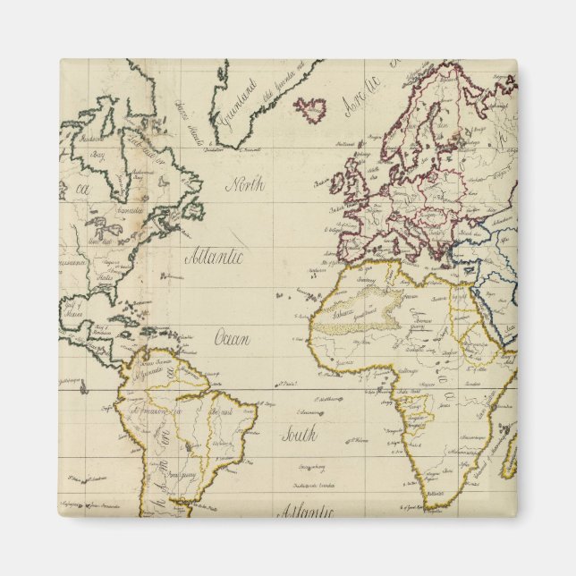 Íman Mapa mundial (Frente)