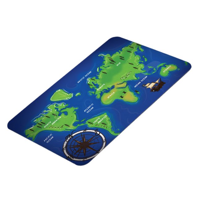 Íman Mapa Mundial (Left Side)