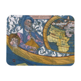Íman Mapa Mundial Antigo com Claudius Ptolemy, 1507