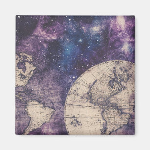 Íman Mapa Mundial Vintage Celestial (3)