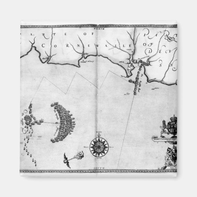 Íman Mapa n.o 2 que mostra a rota da frota Armada (Frente)