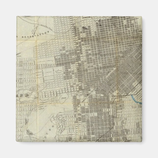 Íman Mapa oficial da cidade de São Francisco de Bancrof (Frente)