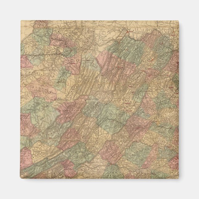 Íman Mapa oficial da Lloyd's do Estado da Virgínia (Frente)