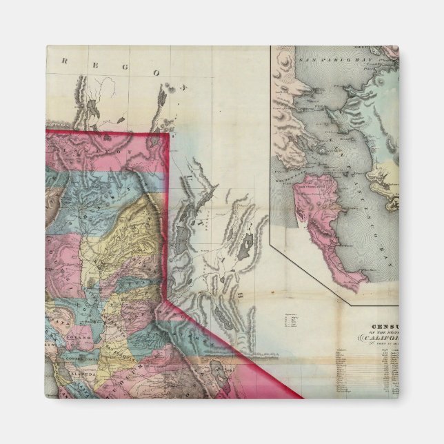 Íman Mapa oficial do Estado da Califórnia (Frente)