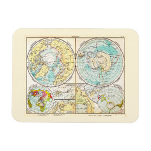 Íman Mapa Polar de Língua Alemã