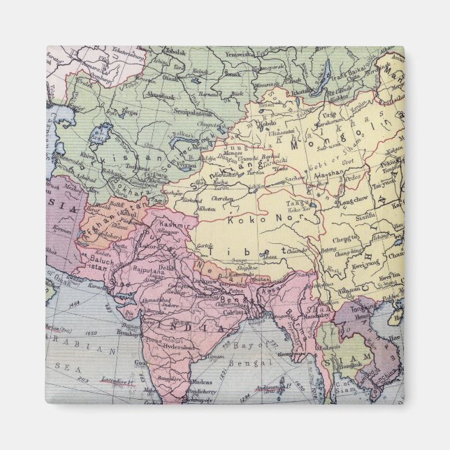 Íman Mapa político | Ásia (Frente)