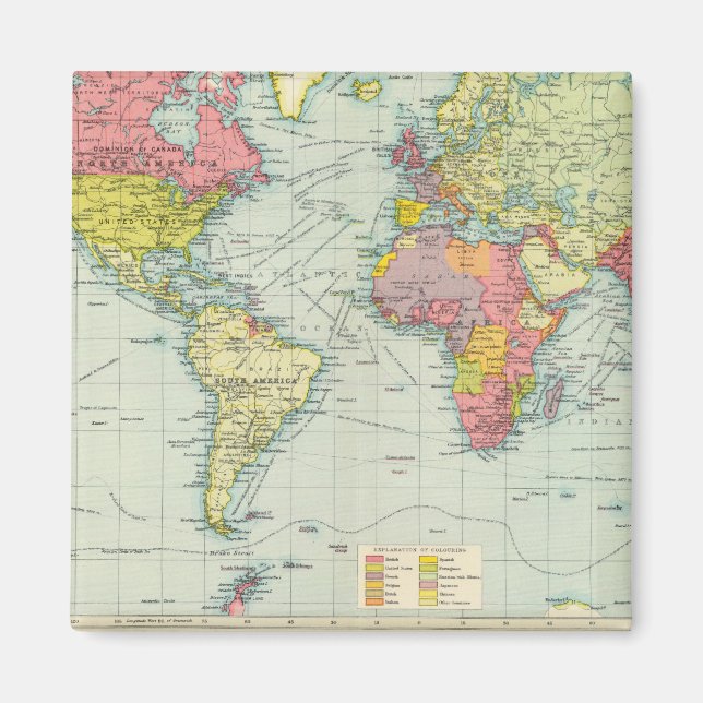 Íman Mapa político mundial (Frente)