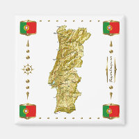 Mapa Portugal + Magnet