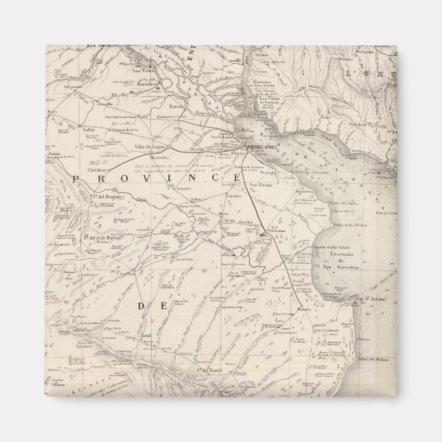 Íman Mapa, Província de Buenos Aires, regiões vizinhas (Frente)