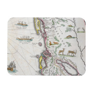 Íman Mapa que descreve a costa leste