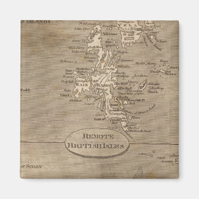Íman Mapa Remoto das Ilhas Britânicas por Arrowsmith (Frente)