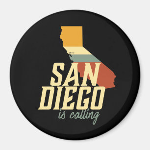 Íman Mapa retro da cidade de San Diego Califórnia EUA