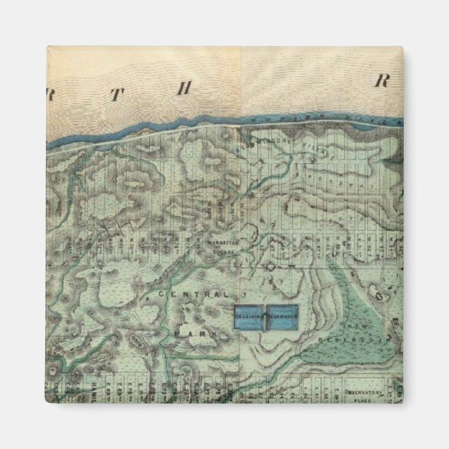 Íman Mapa Sanitário e Topográfico de Nova Iorque (Frente)