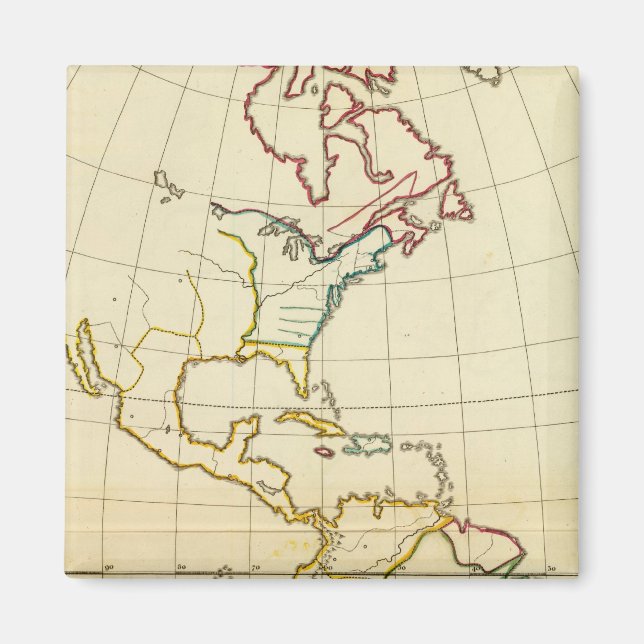 Íman Mapa simples América (Frente)