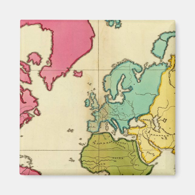 Íman Mapa simples do mundo (Frente)