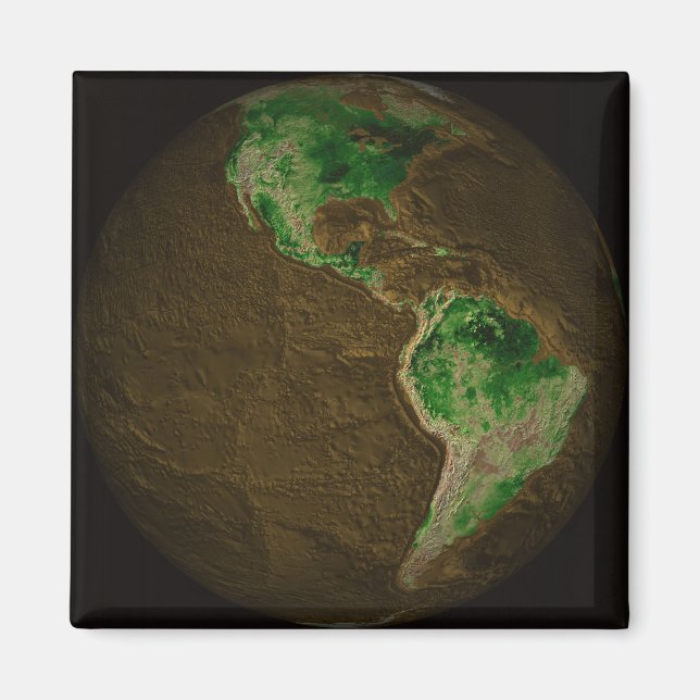Íman Mapa topográfico da Terra (Frente)