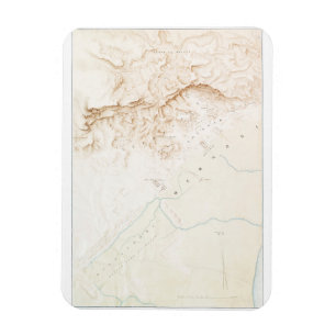 Íman Mapa topográfico das ruínas de Tebas Poster