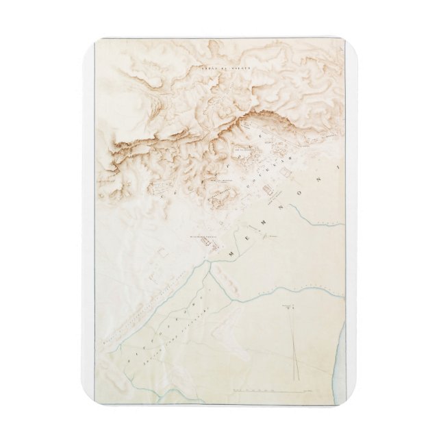 Íman Mapa topográfico das ruínas de Tebas Poster (Vertical)