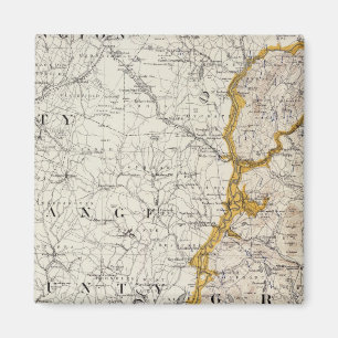 Íman Mapa Topográfico e Glacial de New Hampshire 2