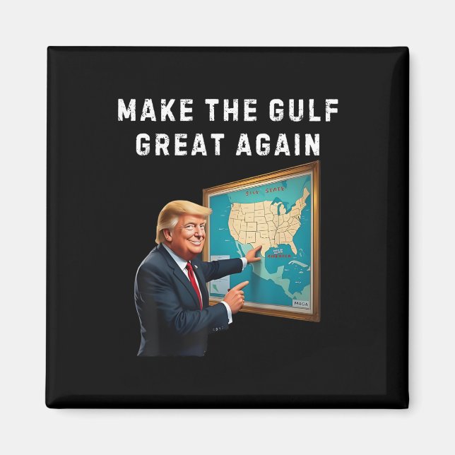 Íman Mapa Trump Bem-vindo ao Golfo da América (Frente)