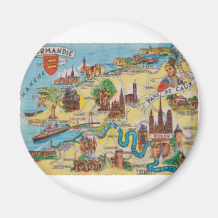 Íman Mapa velho de Normandie