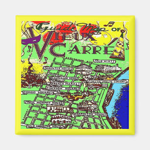 Íman Mapa velho do bairro francês